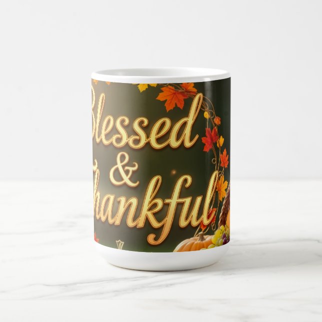 Blessed & Grateful Mug  - Inspirational Kaffeetasse (Mittel)