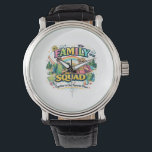 Blessed, Happy & Lucky Together Armbanduhr<br><div class="desc">Celebrate the power of family with this fun and stylish Family Squad design. Perfect for matching outfits, family gatherings, vacations, and everyday wear. This design highlights love, unity, and the special bond that makes every family a true squad. Great for parents, kids, and relatives who enjoy showing their family pride...</div>