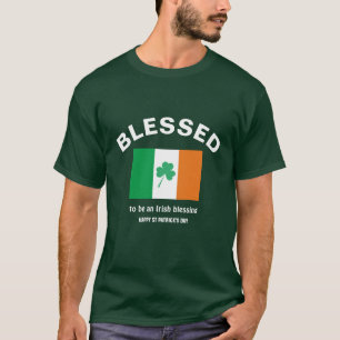 BLESSED Irish Flag St Patricks Day T-Shirt