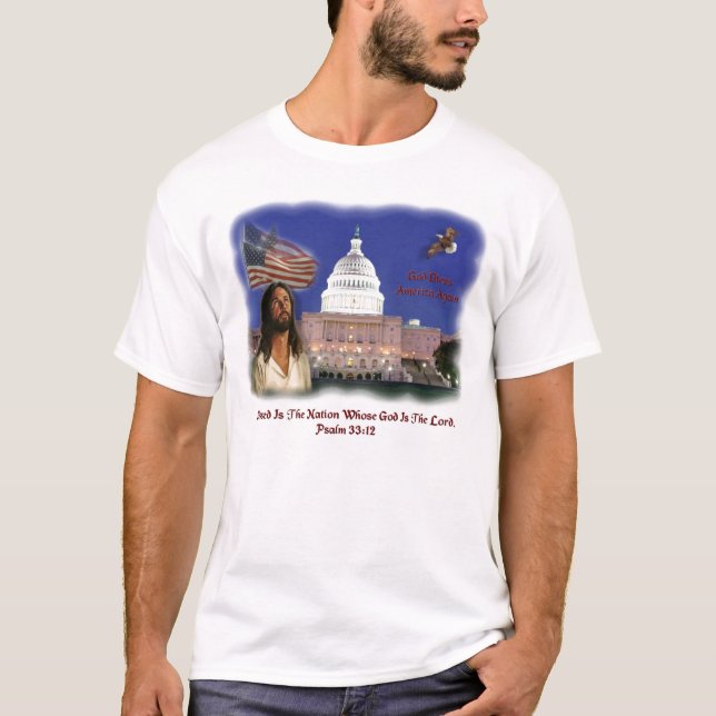 Blessed ist die Nation, deren Gott der Lord ist T-Shirt (Vorderseite)