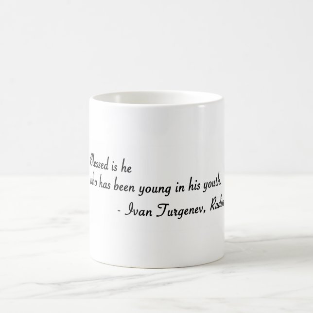 Blessed ist er, der jung gewesen ist kaffeetasse (Mittel)