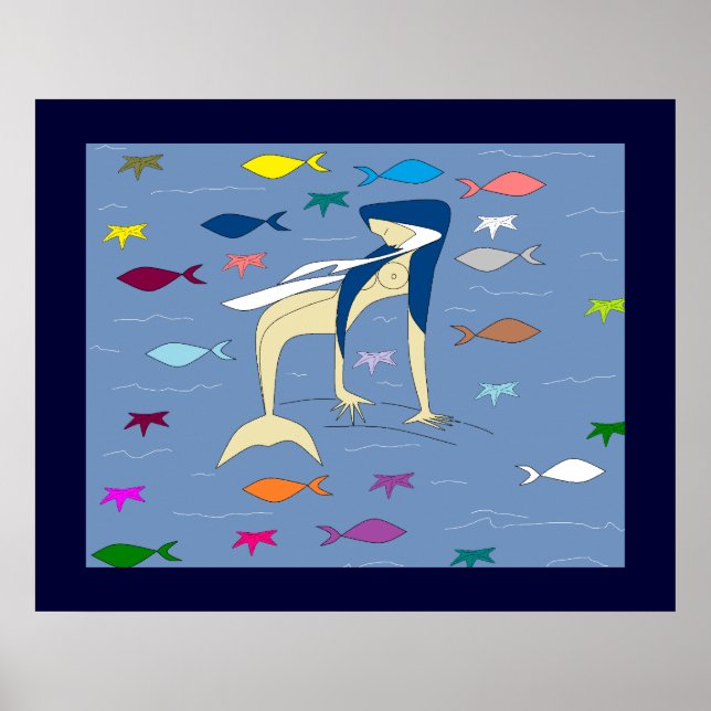 BLESSED JUNGFRAU MERMAID POSTER (Vorne)