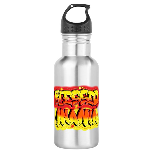 Blessed Mama Edelstahlflasche (Vorderseite)