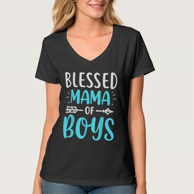 Blessed mama of Boys T-Shirt (Vorderseite)