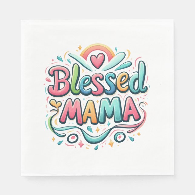 Blessed Mama Serviette (Vorderseite)