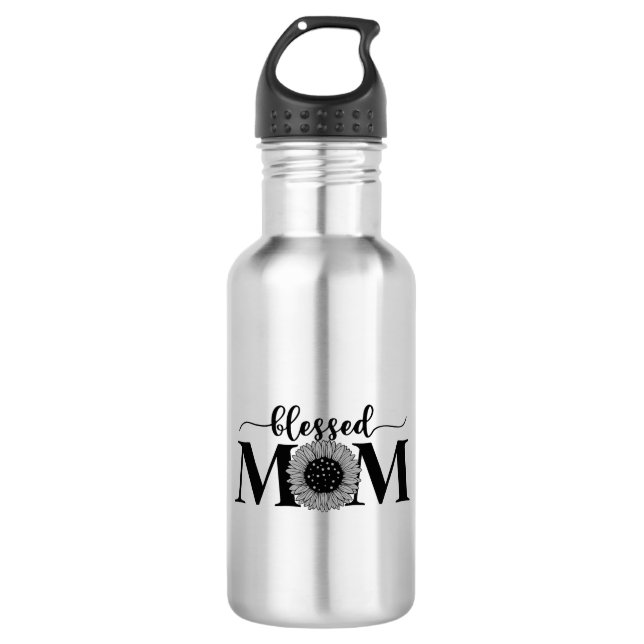 Blessed Mom Edelstahlflasche (Vorderseite)