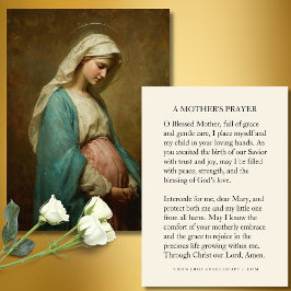 Blessed Mother Prayer Card for Expectant Mothers  Begleitkarte