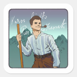 Blessed Pier Giorgio Frassati Quadratischer Aufkleber
