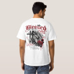 Blessed Pray For Me Christian Faith Graphic T-Shirt<br><div class="desc">Express your faith and strength with this powerful Blessed Pray For Me graphic T-shirt. Featuring a striking back-print design with praying hands, roses, and bold typography, this shirt blends spiritual symbolism with modern streetwear style. Perfect for believers who want to represent faith, hope, and gratitude through fashion. Ideal for casual...</div>