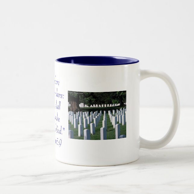 Blessed sind das Friedensstifter… Militär Zweifarbige Tasse (Rechts)