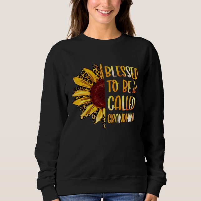 Blessed To Be Called Grandmama Cute Sunflower Moth Sweatshirt (Vorderseite)