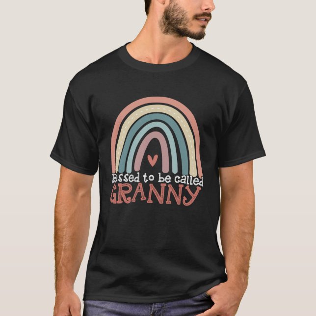 Blessed To Be Called Granny Boho Rainbow Mothers D T-Shirt (Vorderseite)