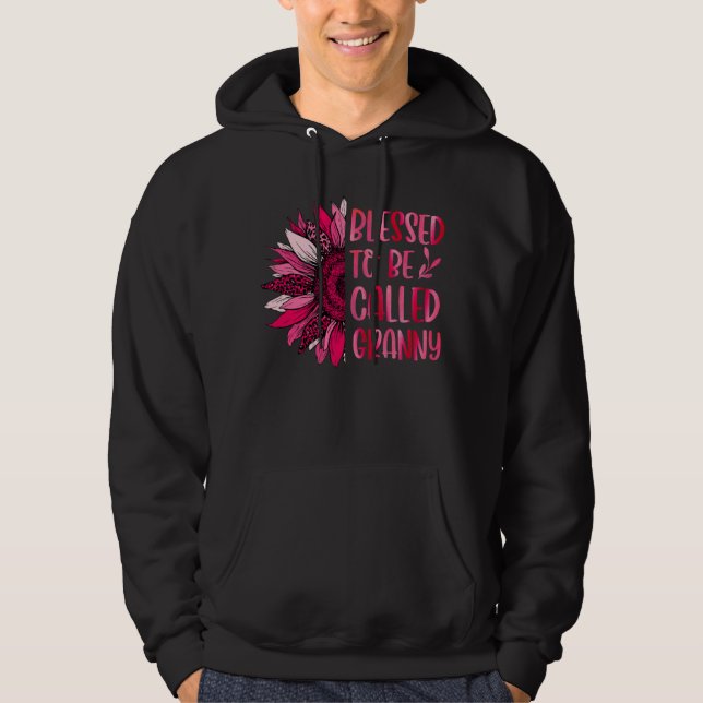 Blessed To Be Called Granny Cute Floral Women Moth Hoodie (Vorderseite)