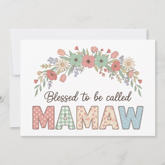 Blessed to be called Mamaw Einladung (Vorderseite)