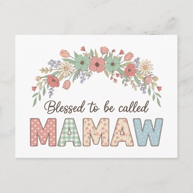 Blessed to be called Mamaw Postkarte (Vorderseite)