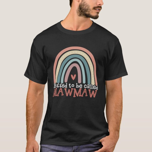 Blessed To Be Called Mawmaw Boho Rainbow Mothers D T-Shirt (Vorderseite)