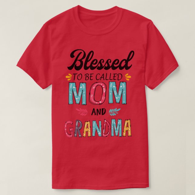 blessed to be called mom and grandma Premium  T-Shirt (Design vorne)