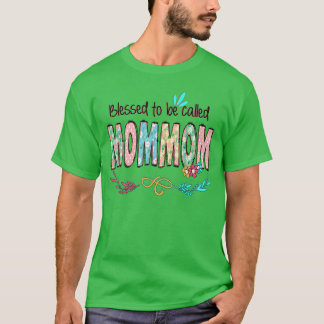 Blessed to Be Called Mommom Floral Mothers Day boy T-Shirt