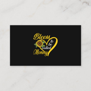 Blessed To Be Called Mommy Sunflower Heart Mothers Visitenkarte