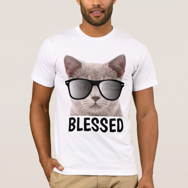 BLESSEE, Christliche Cat Lover T - Shirt (Vorderseite)