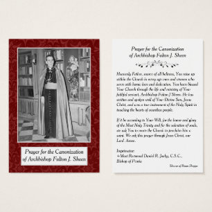 BLESSEED ARCHBISHOP FULTON SHEEN PRAYER CARDS