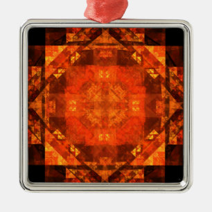 Blessing Abstract Art Square Ornament Aus Metall