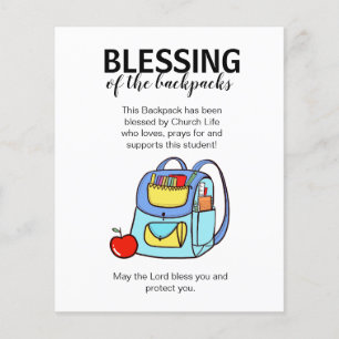 Blessing of the backpacks  flyer