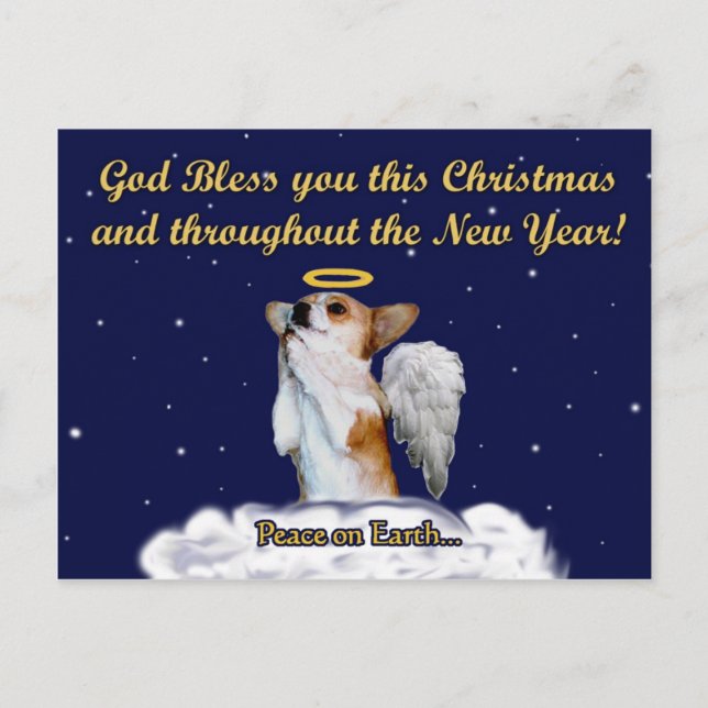 Blessing Prayer Dott Angel Night Postcard Postkarte (Vorderseite)