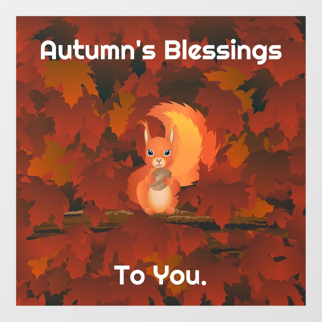 Blessings-Fenster des Herbstes Fensteraufkleber (Blatt)
