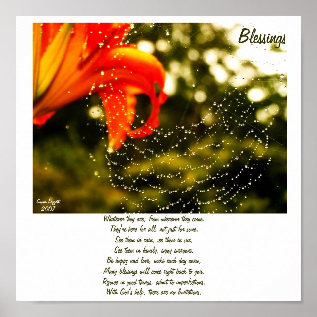 Blessings Poem Poster (Vorne)