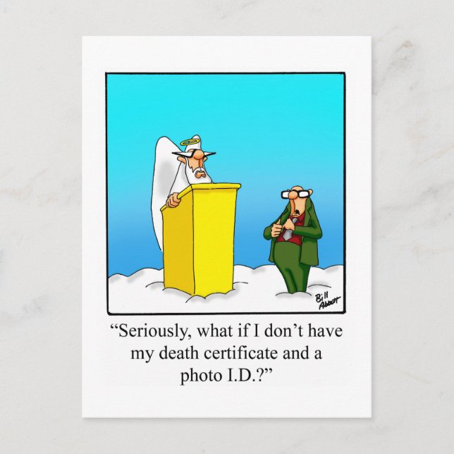 Blessures amusantes et Humour de la foi Carte post (Devant)