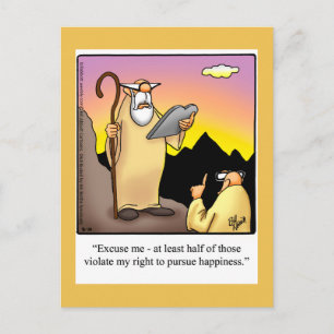 Blessures amusantes et Humour de la foi Carte post