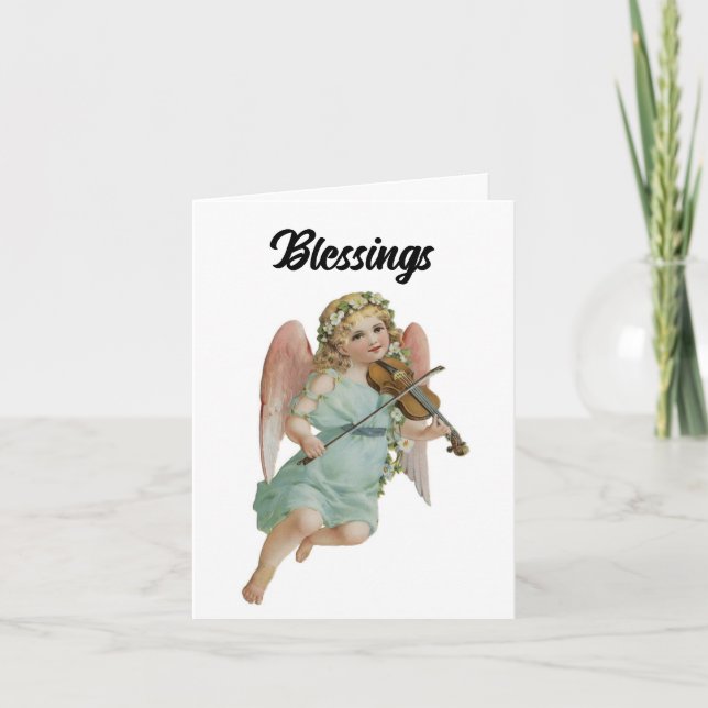 Blessures Angel Poésie Carte de voeux (Devant)