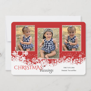 Blessures de Noël 3 Carte de vacances photo
