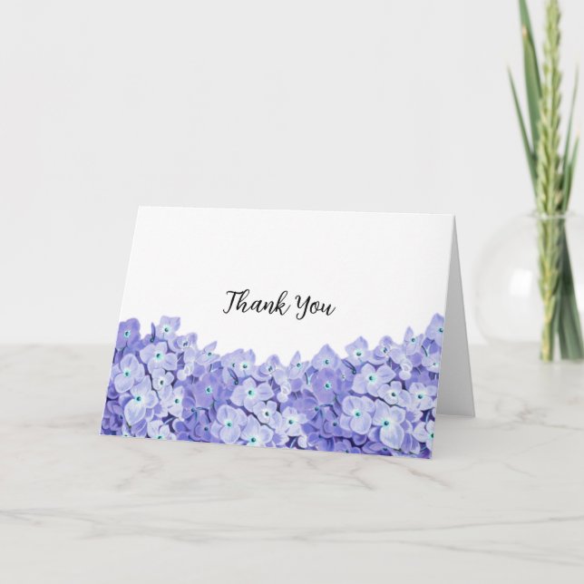 Blessures Florales simples Bleu Merci Note (Devant)