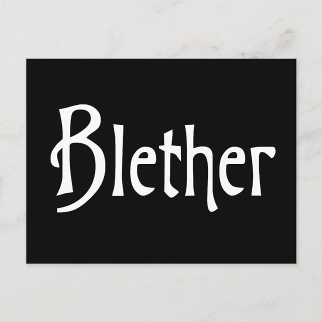 Blether witziger schottischer Slang-Banter-Schotte Postkarte (Vorderseite)