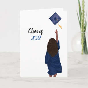Bleu 2022 Félicitations, carte d'études supérieure