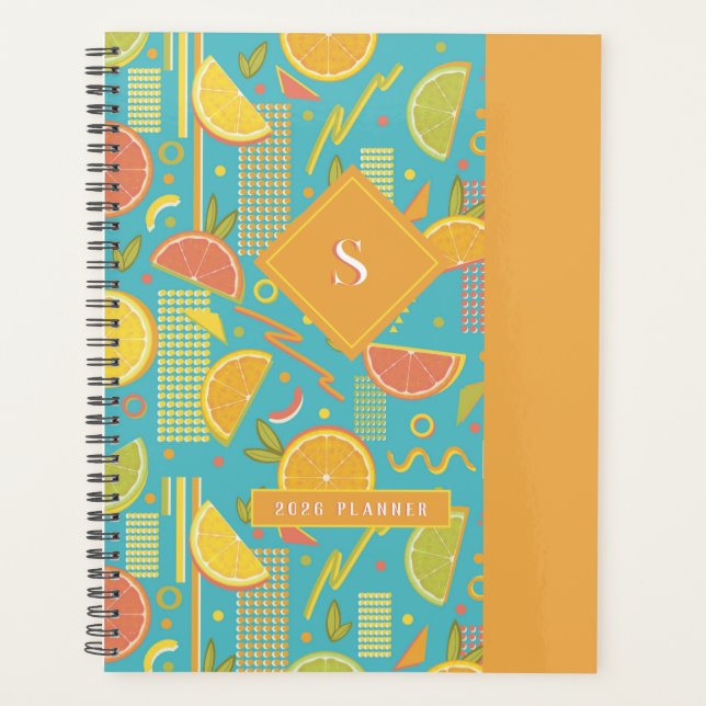 Bleu 80's Citrus Fruit Slices (Devant)