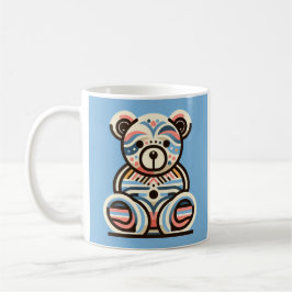 Bleu abstrait café thé tasse de café cadeau nounou