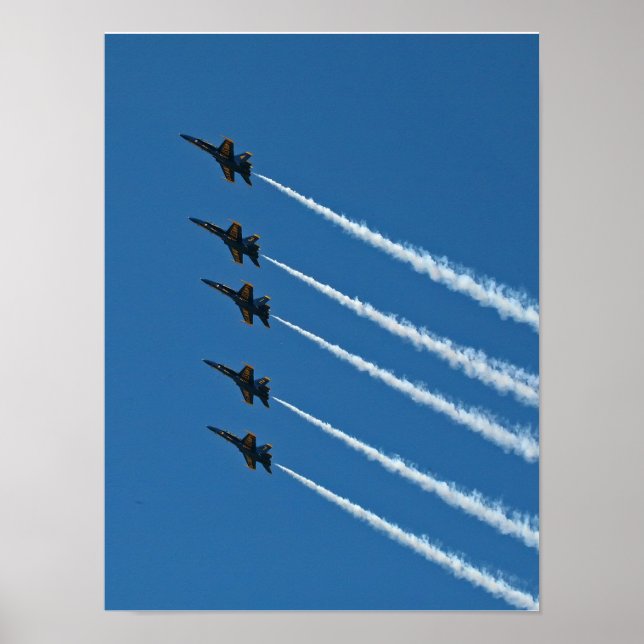 Bleu Angels Line Asein Formation Poster (Devant)
