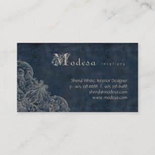 Bleu antique de design d'intérieur de carte de