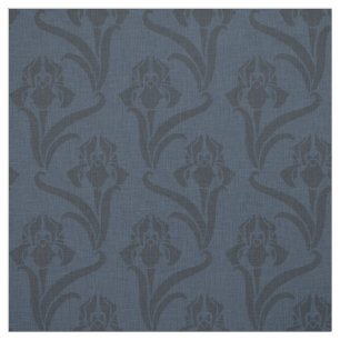 Bleu Art Nouveau Tissu Iris