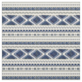 Bleu aztèque et tissu haut de gamme sans couture a