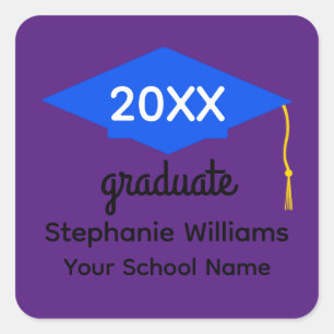 Bleu Bac de graduation #1-3 Stickers