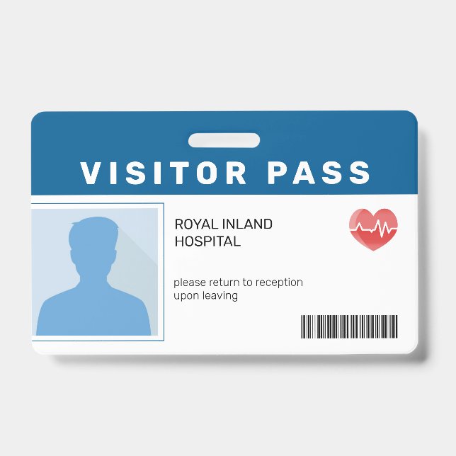 Bleu | Badge d'identification de la carte d'entrée (Avant)