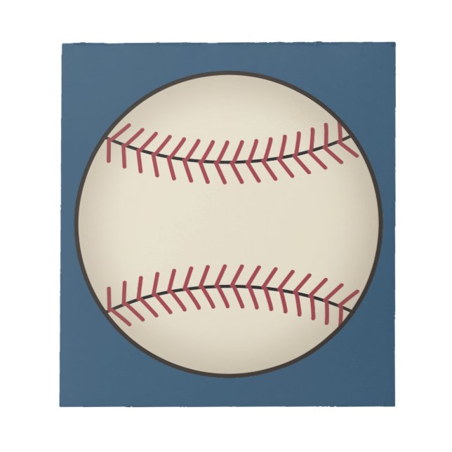 Bleu Baseball Sports Bloc-notes Cadeau (Devant)