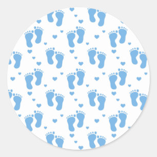 Bleu bébé pieds motif autocollant