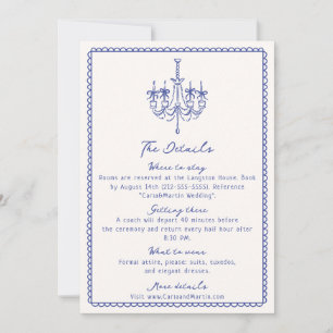 Bleu blanc, carte de boîtier dessinée à la main