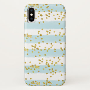 Bleu, Blanc Coque-Mate à peine Il iPhone X Coque