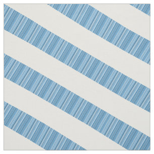Bleu Blanc Diagonal Tissu de rayures modernes